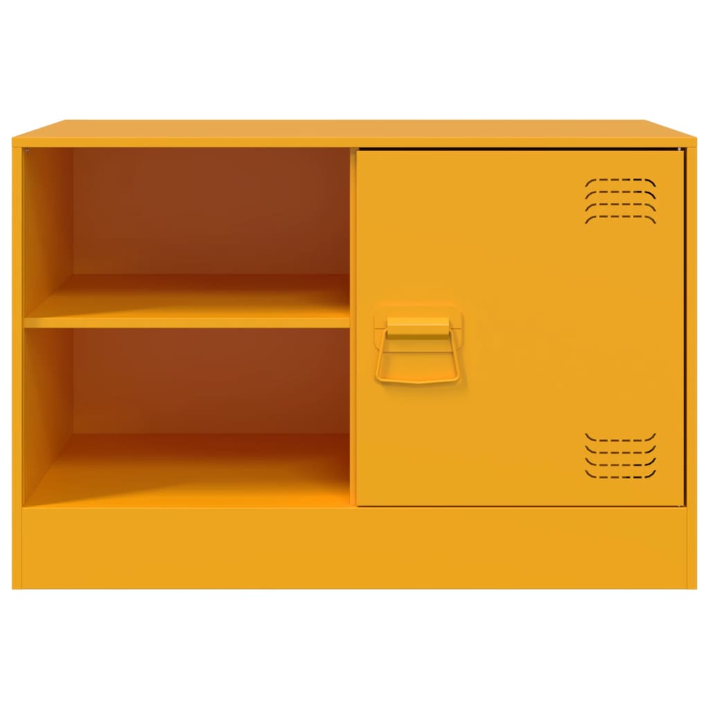 Meubles TV 2 pcs jaune moutarde 67x39x44 cm acier - XIOS