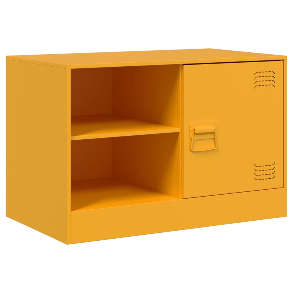 Meubles TV 2 pcs jaune moutarde 67x39x44 cm acier - XIOS