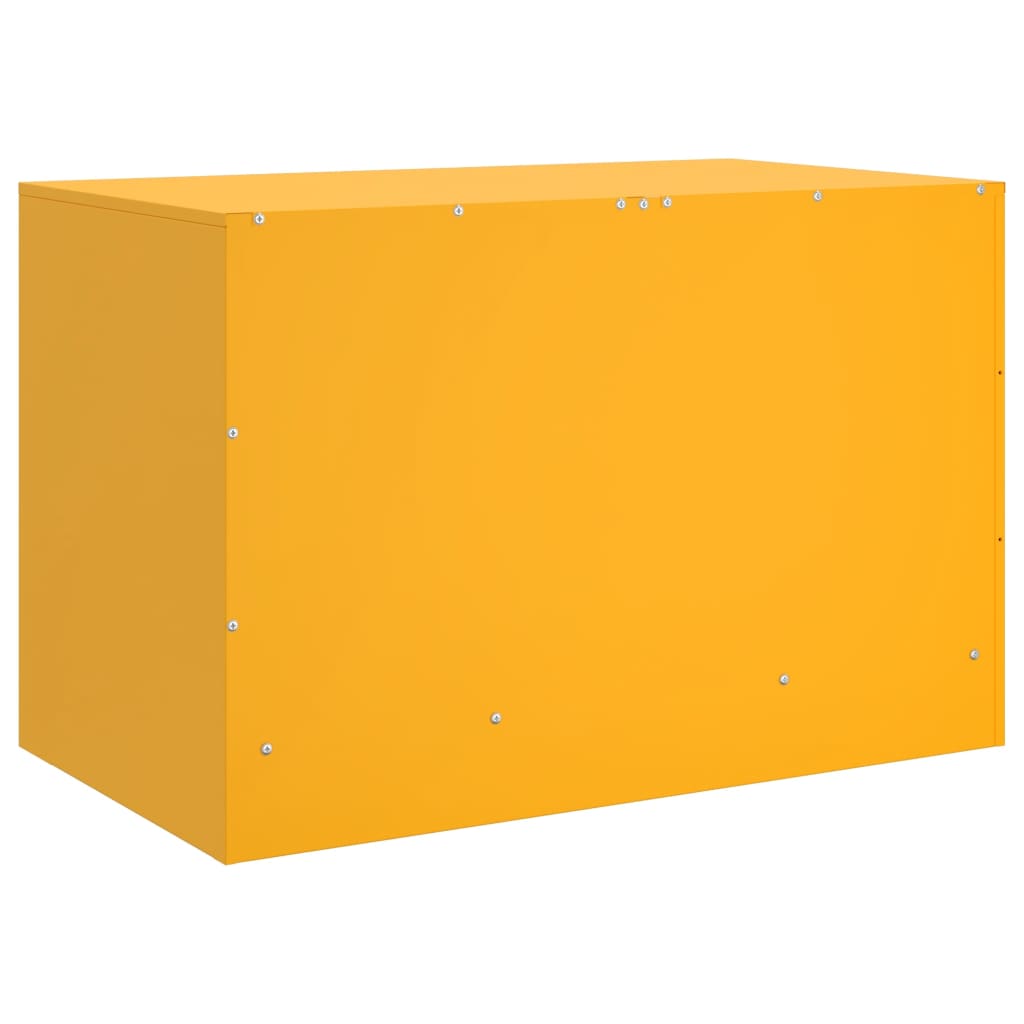 Meubles TV 2 pcs jaune moutarde 67x39x44 cm acier - XIOS