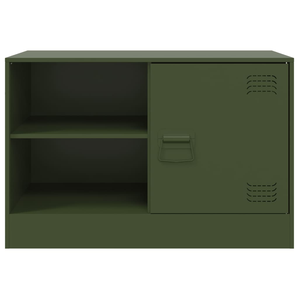 Meuble TV vert olive 67x39x44 cm acier - XIOS