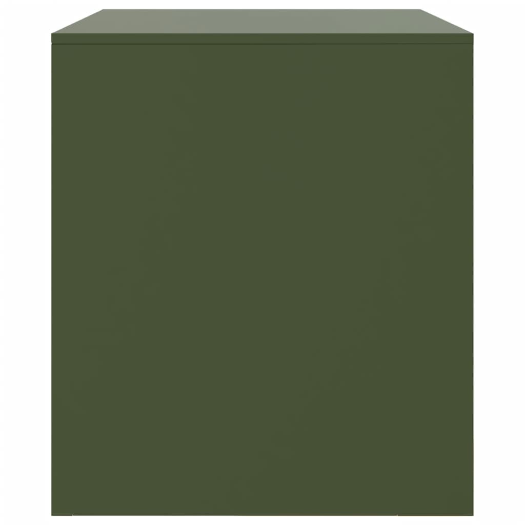 Meuble TV vert olive 67x39x44 cm acier - XIOS