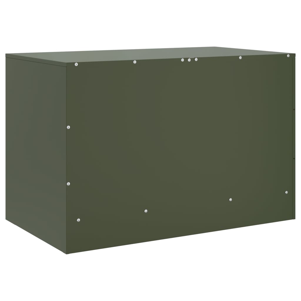 Meuble TV vert olive 67x39x44 cm acier - XIOS
