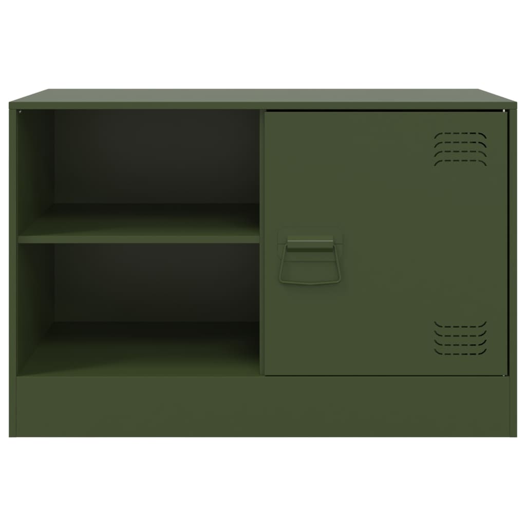 Meubles TV 2 pcs vert olive 67x39x44 cm acier - XIOS