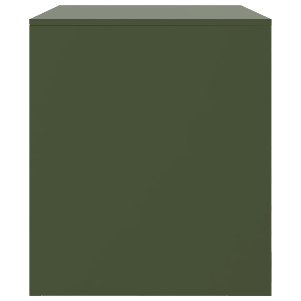 Meubles TV 2 pcs vert olive 67x39x44 cm acier - XIOS
