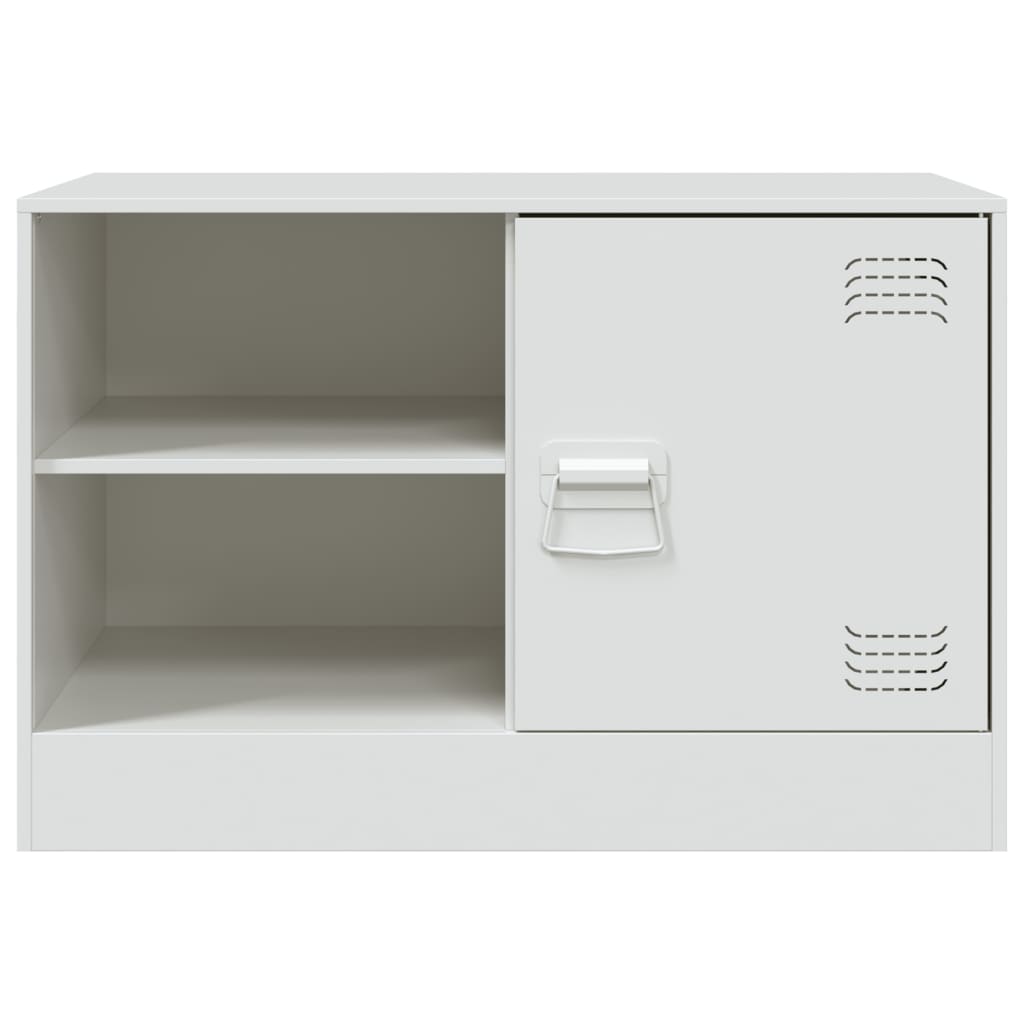 Meuble TV blanc 67x39x44 cm acier - XIOS