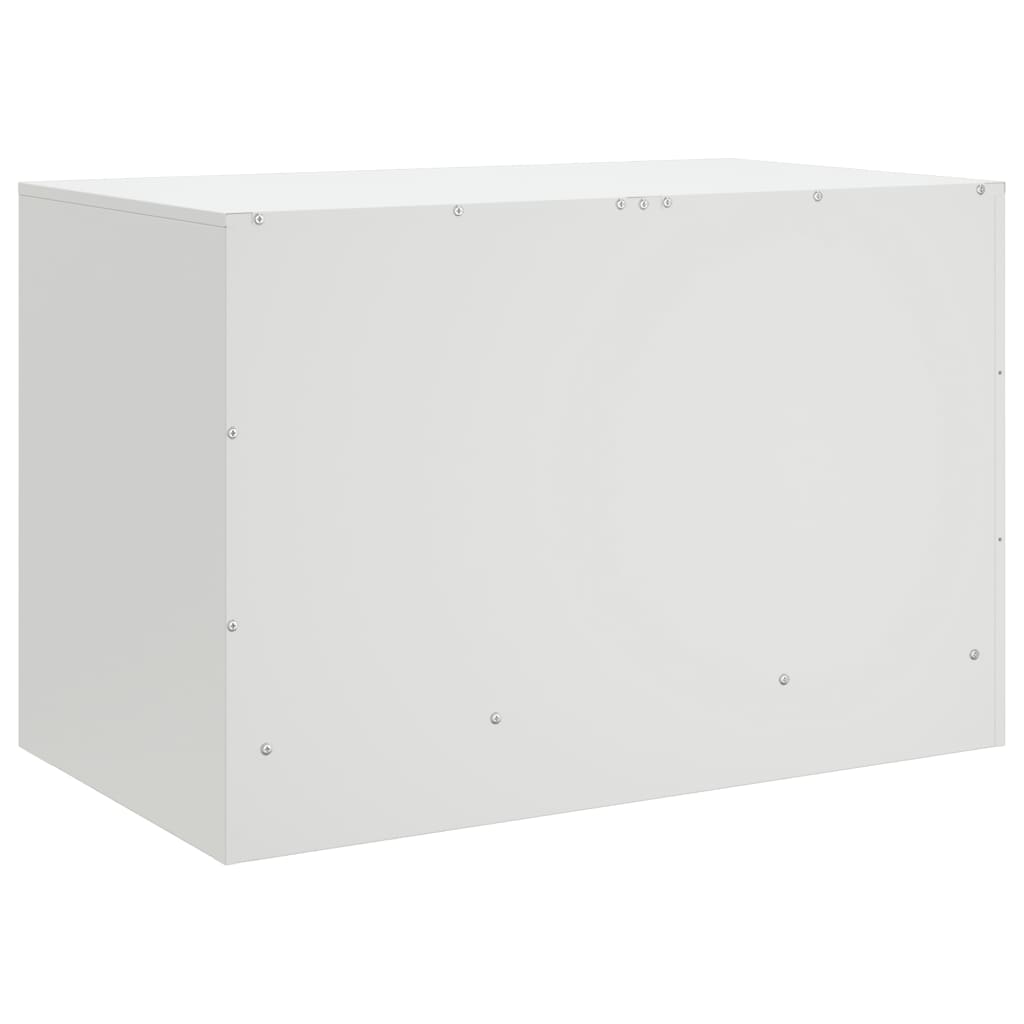 Meuble TV blanc 67x39x44 cm acier - XIOS