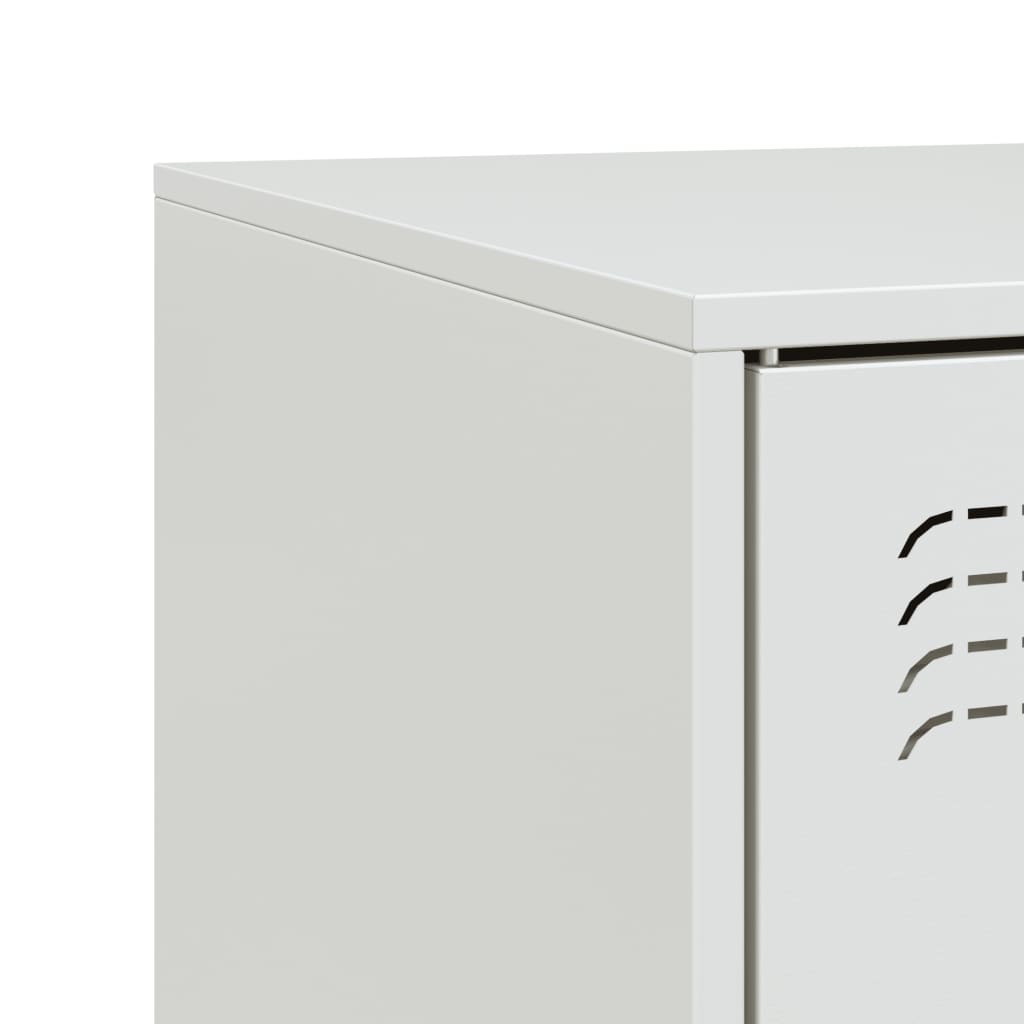 Meuble TV blanc 67x39x44 cm acier - XIOS