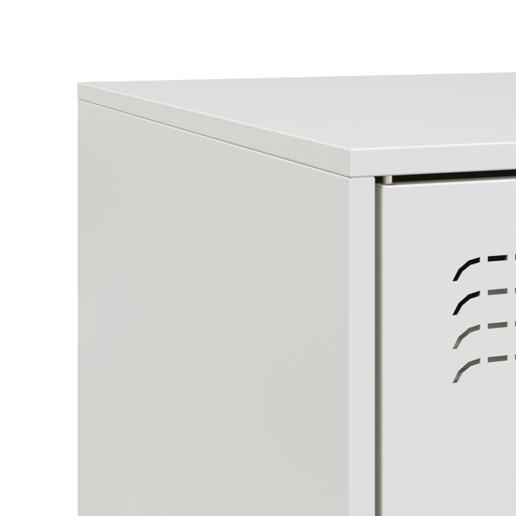 Meubles TV 2 pcs blanc 67x39x44 cm acier - XIOS