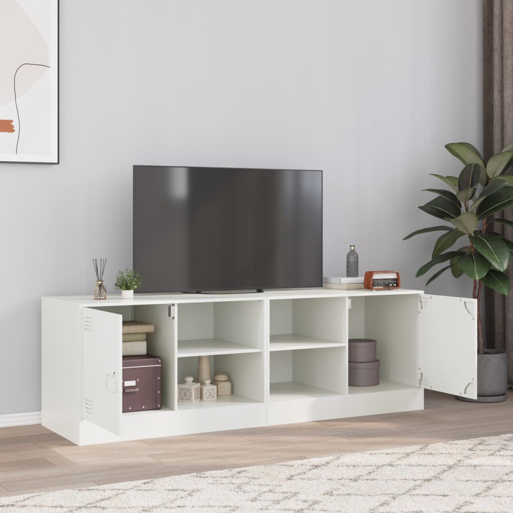 Meubles TV 2 pcs blanc 67x39x44 cm acier - XIOS