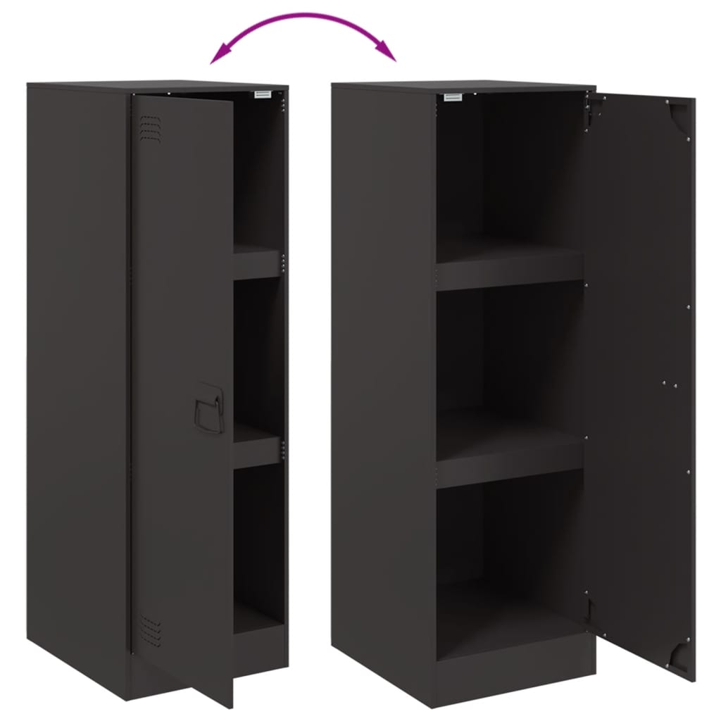 Buffet noir 34,5x39x107 cm acier - XIOS