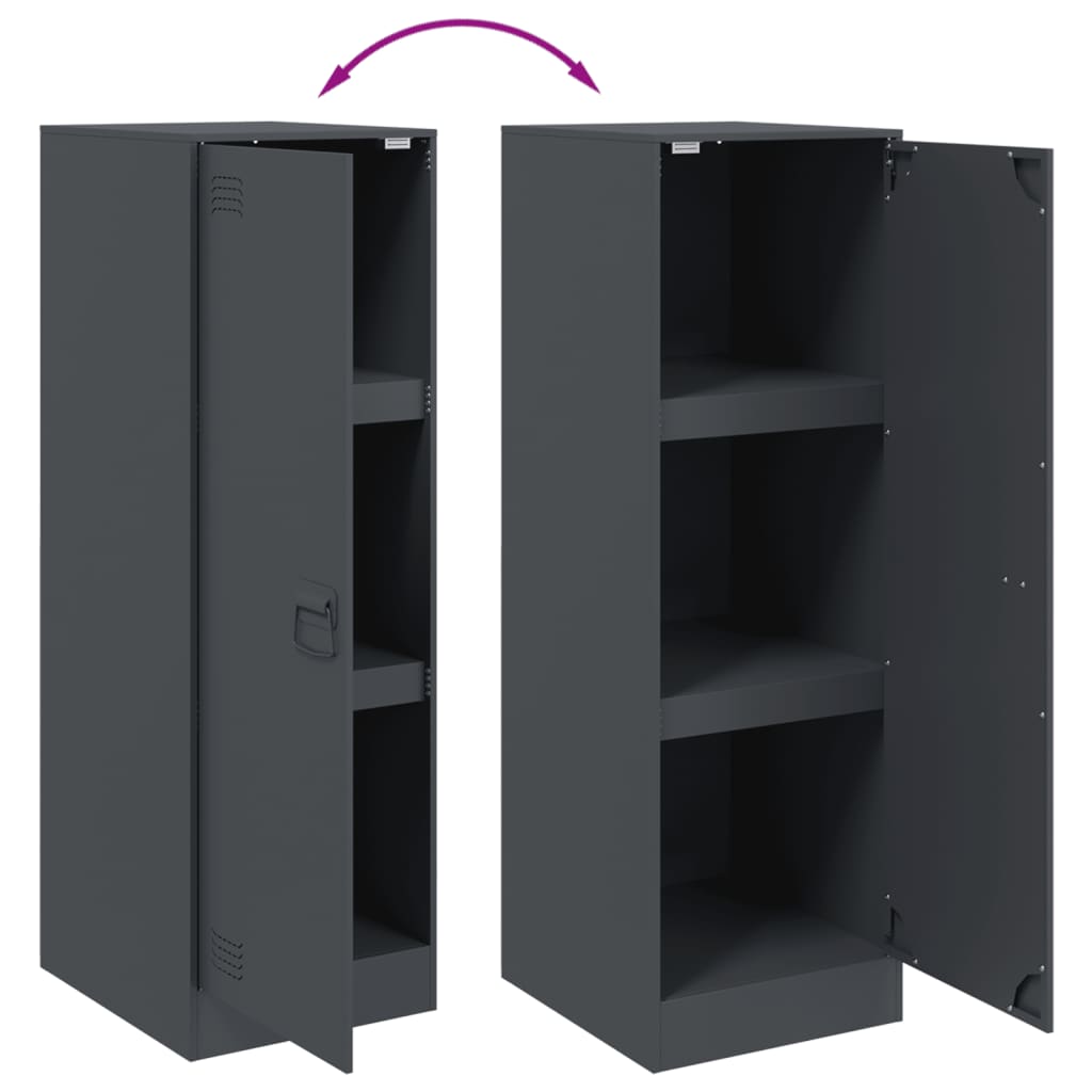 Buffet anthracite 34,5x39x107 cm acier - XIOS