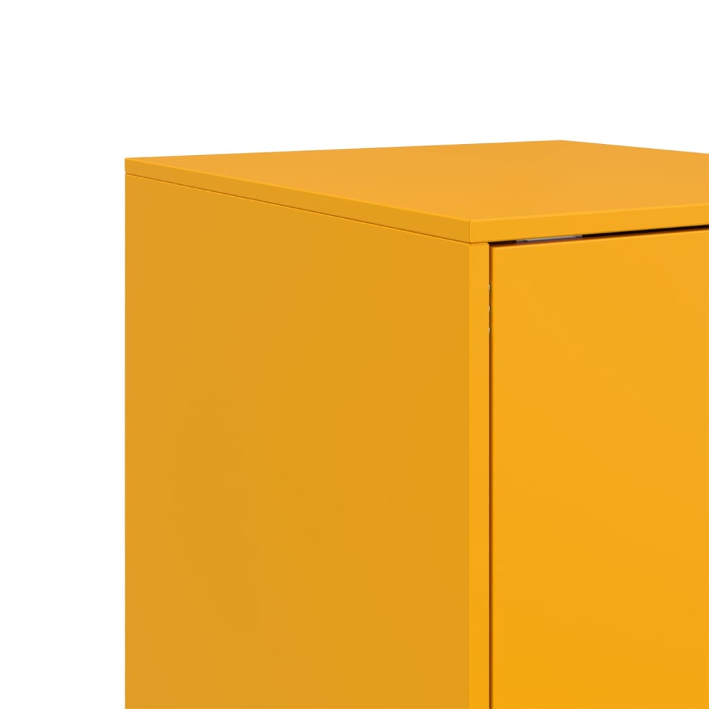 Buffet jaune moutarde 34,5x39x107 cm acier - XIOS
