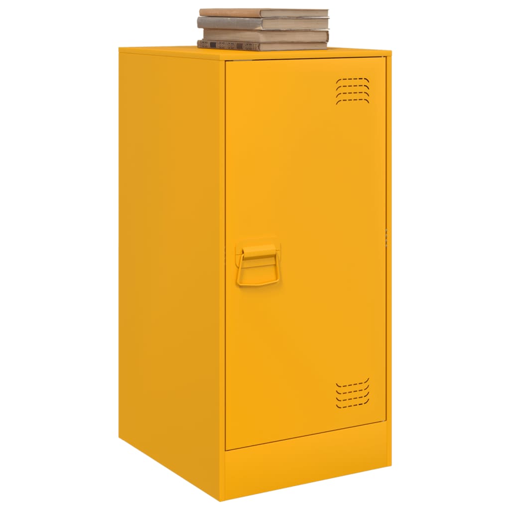 Buffet jaune moutarde 34,5x39x73 cm acier - XIOS