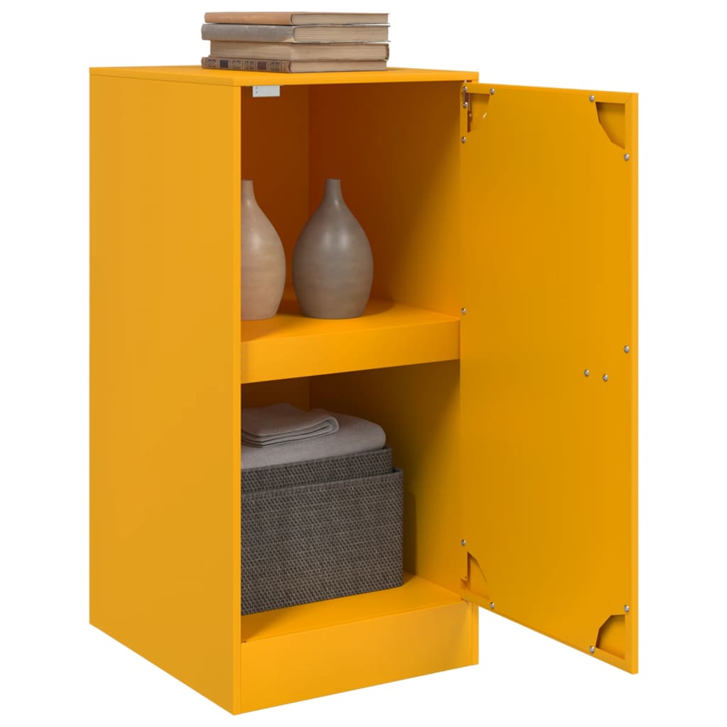 Buffet jaune moutarde 34,5x39x73 cm acier - XIOS