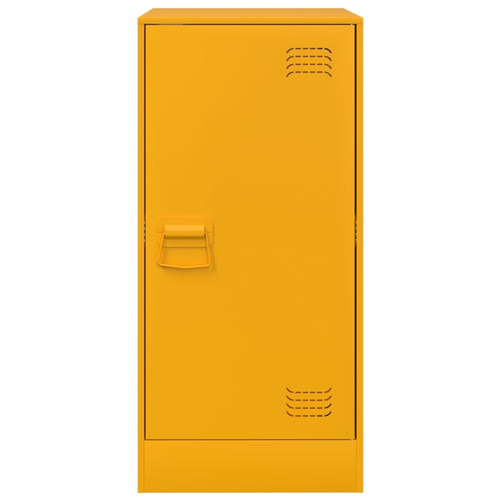 Buffet jaune moutarde 34,5x39x73 cm acier - XIOS