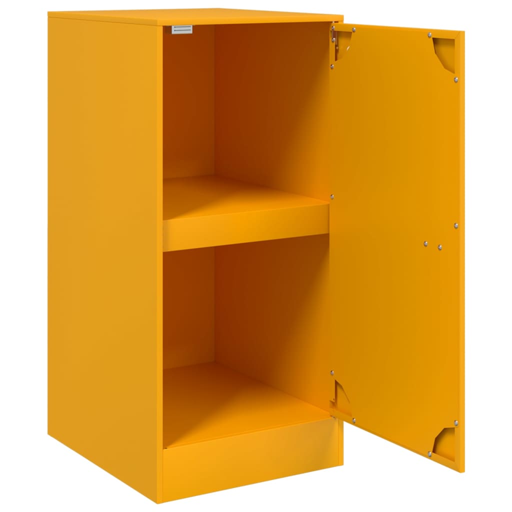Buffet jaune moutarde 34,5x39x73 cm acier - XIOS