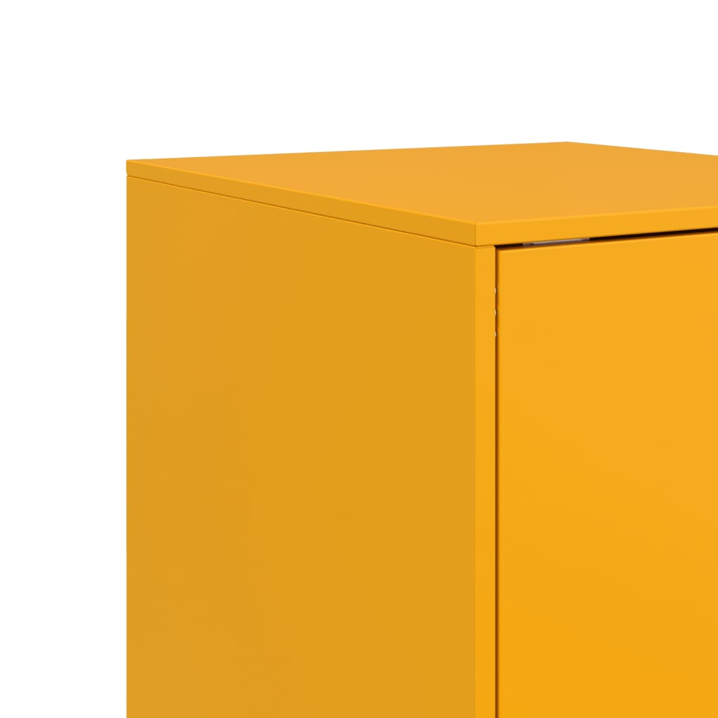 Buffet jaune moutarde 34,5x39x73 cm acier - XIOS