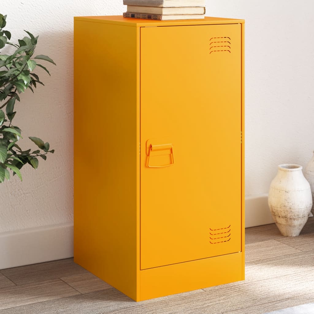 Buffet jaune moutarde 34,5x39x73 cm acier - XIOS
