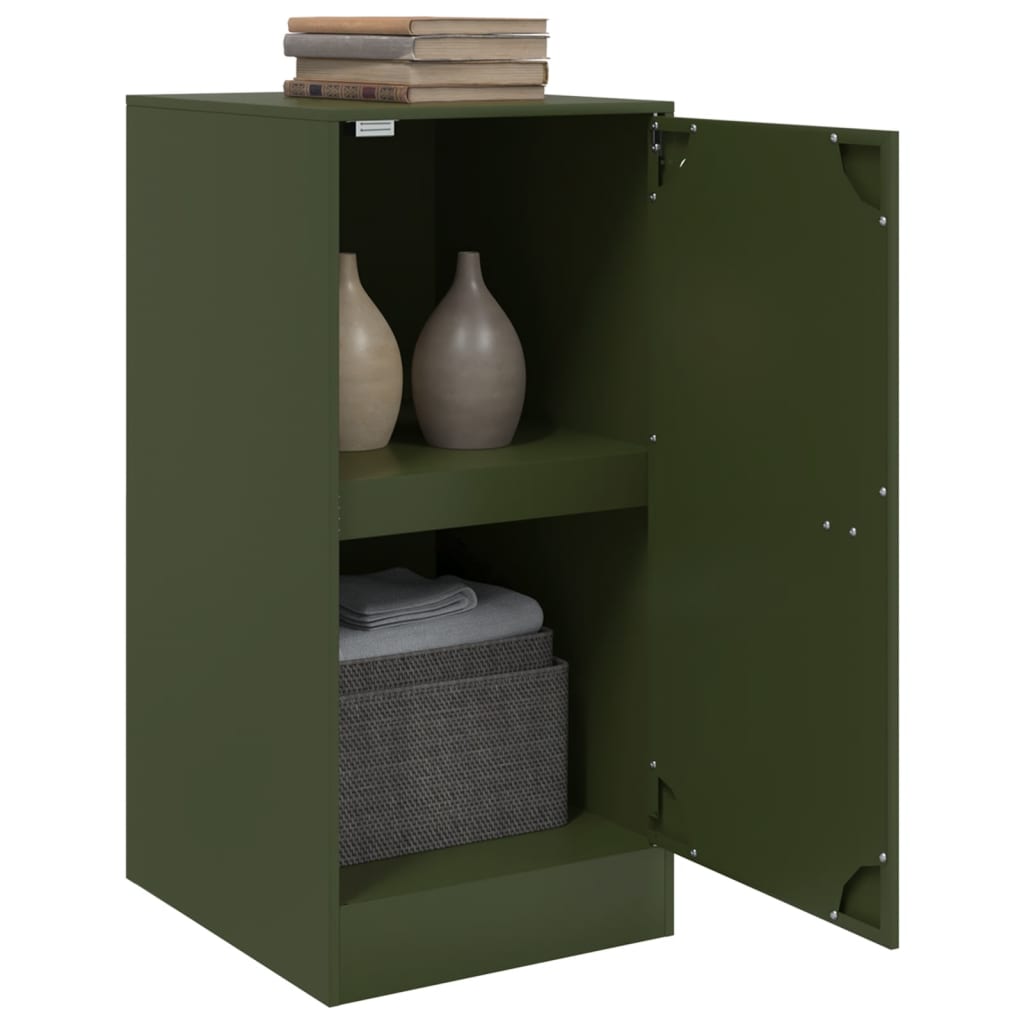 Buffet vert olive 34,5x39x73 cm acier - XIOS