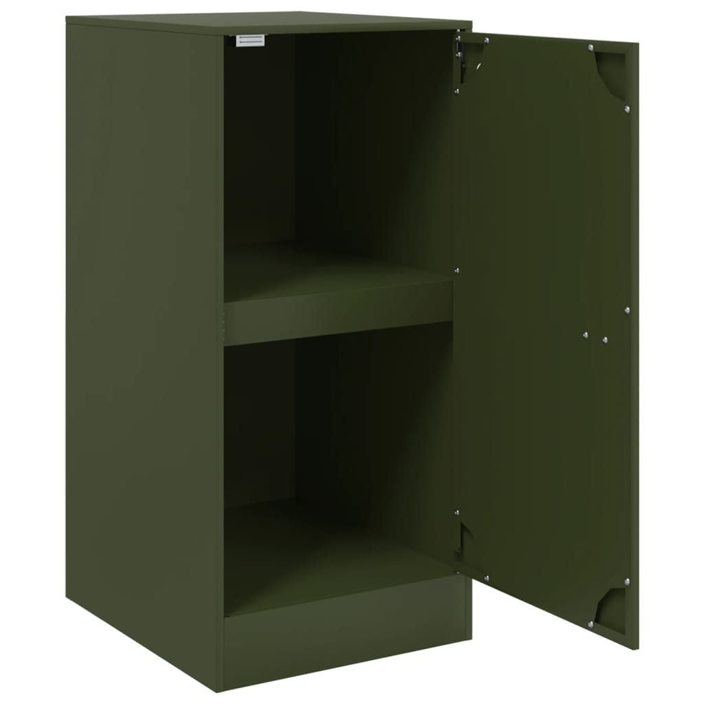 Buffet vert olive 34,5x39x73 cm acier - XIOS