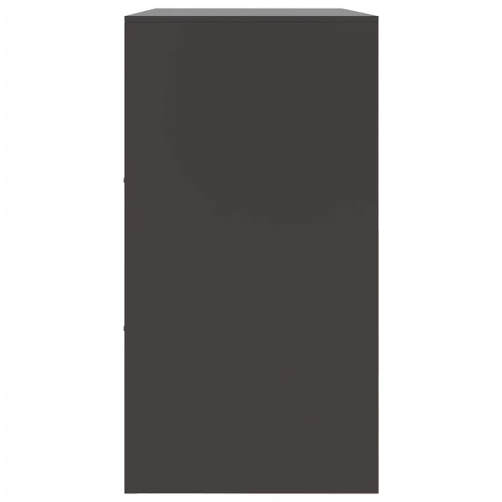 Buffet noir 99x39x73 cm acier