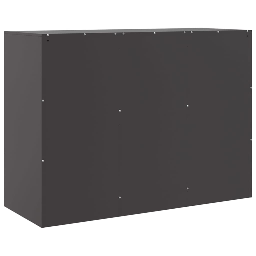 Buffet noir 99x39x73 cm acier
