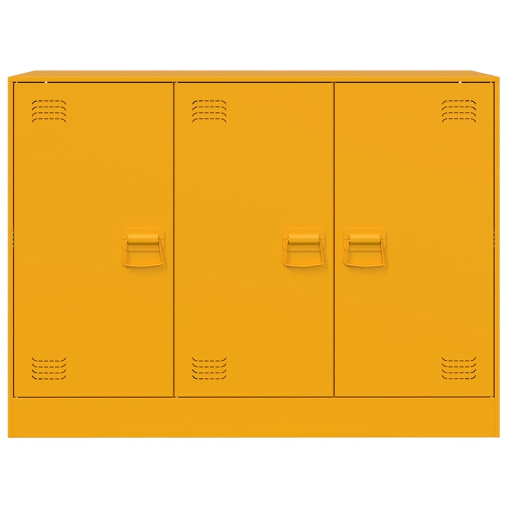 Buffet jaune moutarde 99x39x73 cm acier - XIOS