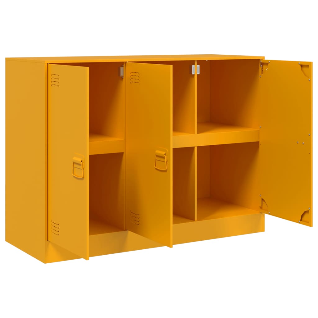 Buffet jaune moutarde 99x39x73 cm acier - XIOS