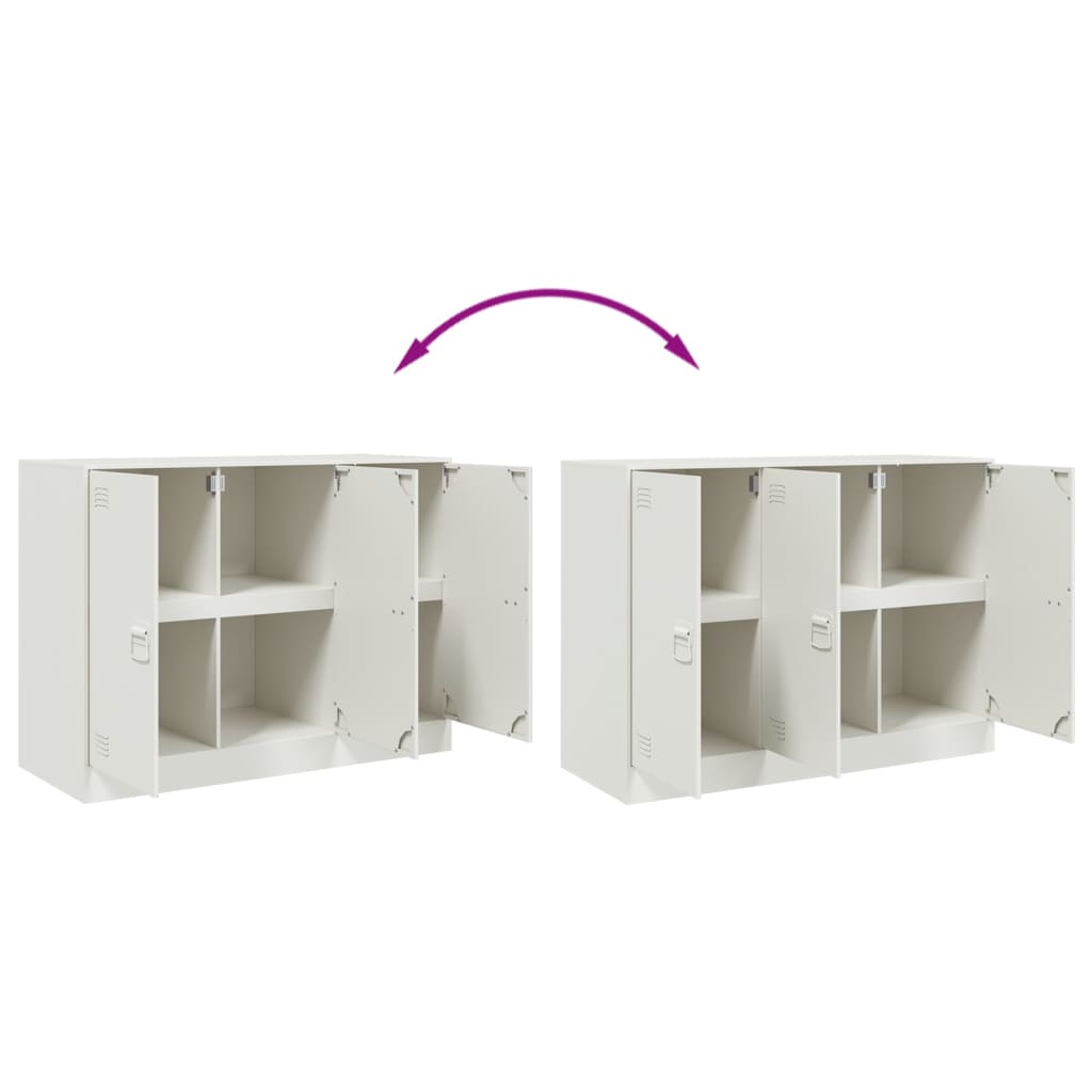 Buffet blanc 99x39x73 cm acier - XIOS
