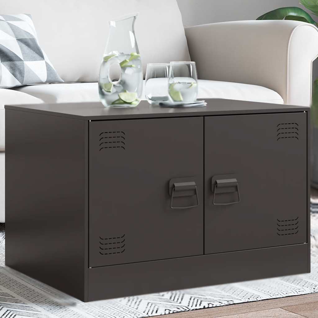 Table basse noir 67x50x44 cm acier - XIOS