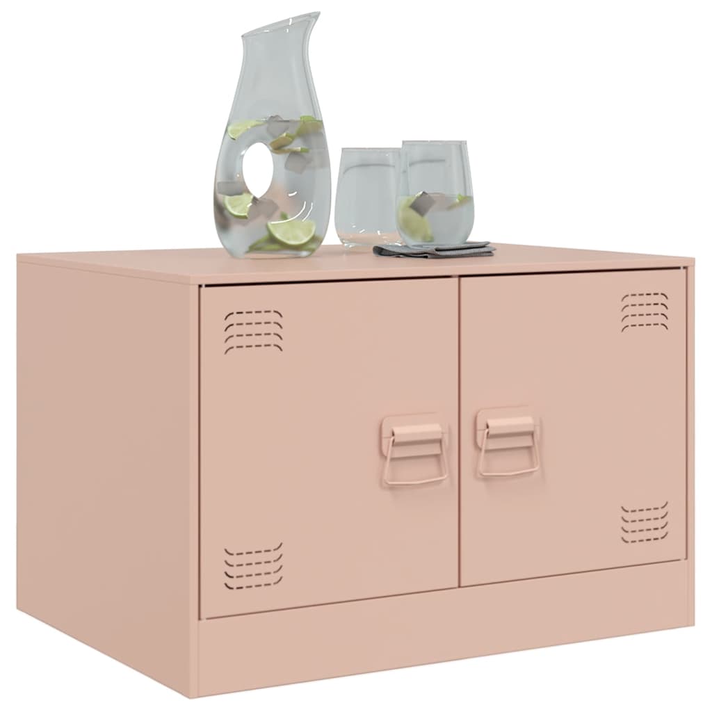 Table basse rose 67x50x44 cm acier - XIOS