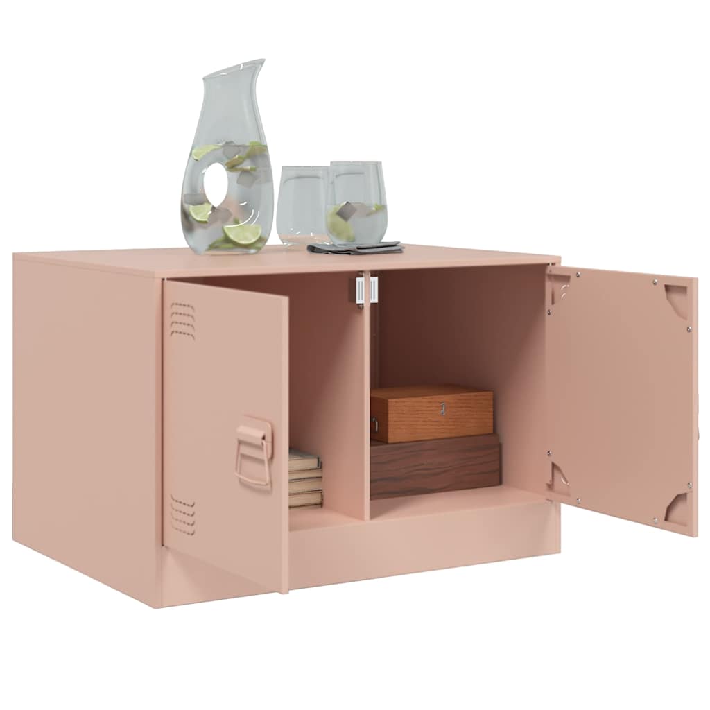 Table basse rose 67x50x44 cm acier - XIOS