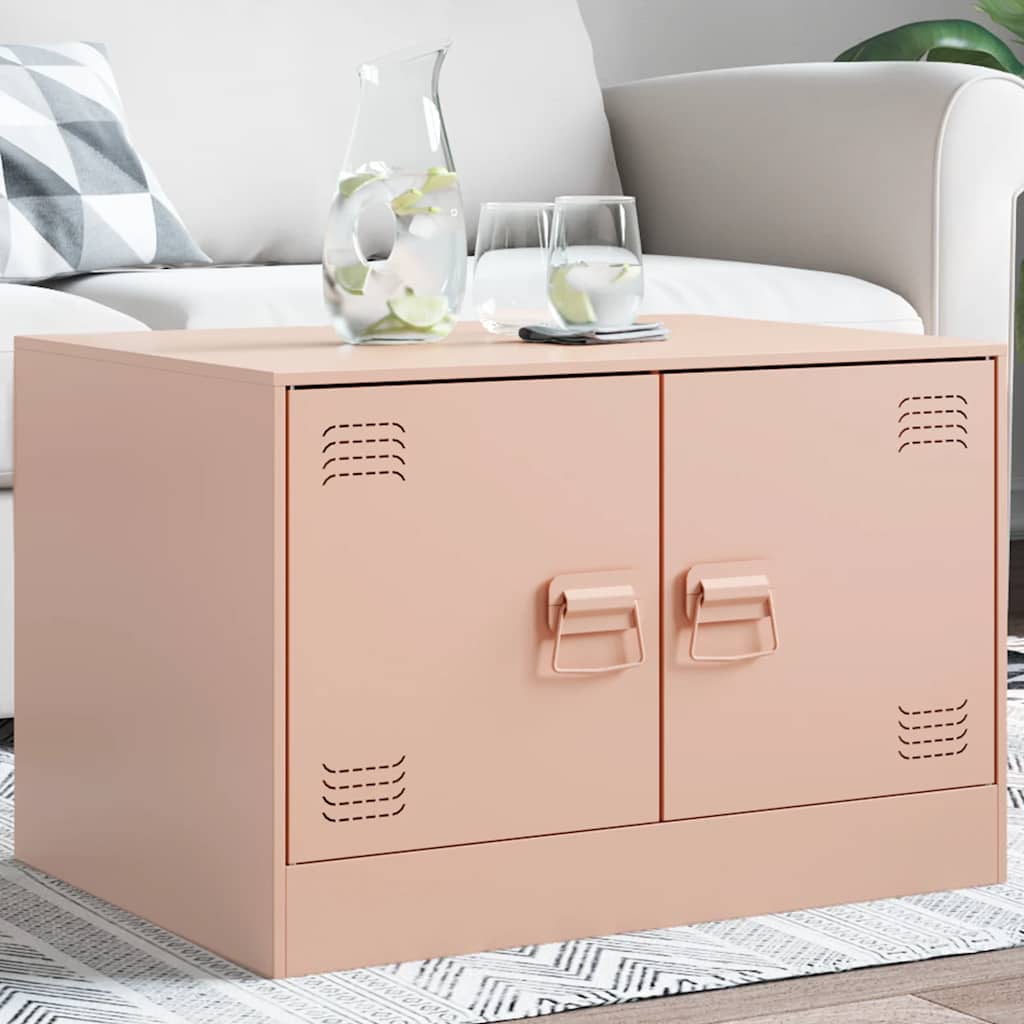 Table basse rose 67x50x44 cm acier - XIOS