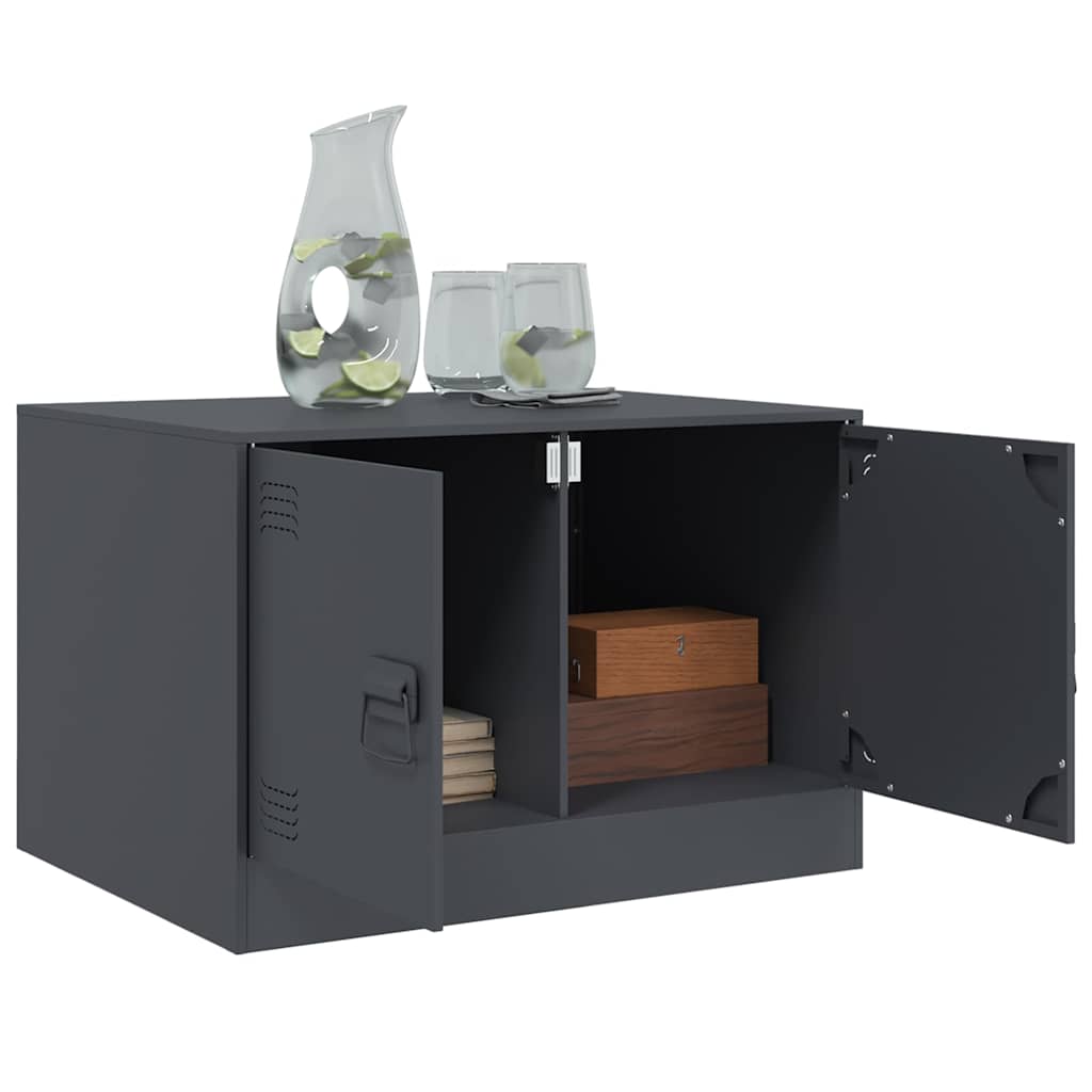 Table basse anthracite 67x50x44 cm acier - XIOS