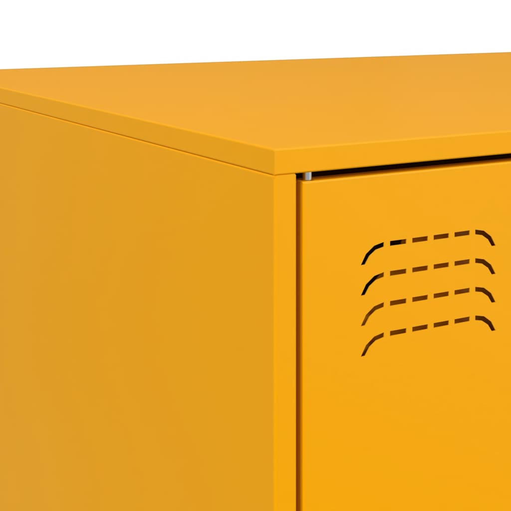 Table basse Jaune moutarde 67x50x44 cm acier - XIOS