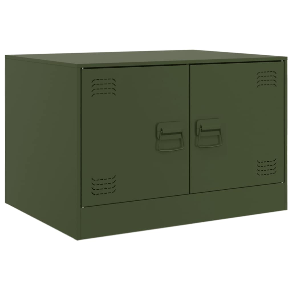 Table basse vert olive 67x50x44 cm acier - XIOS