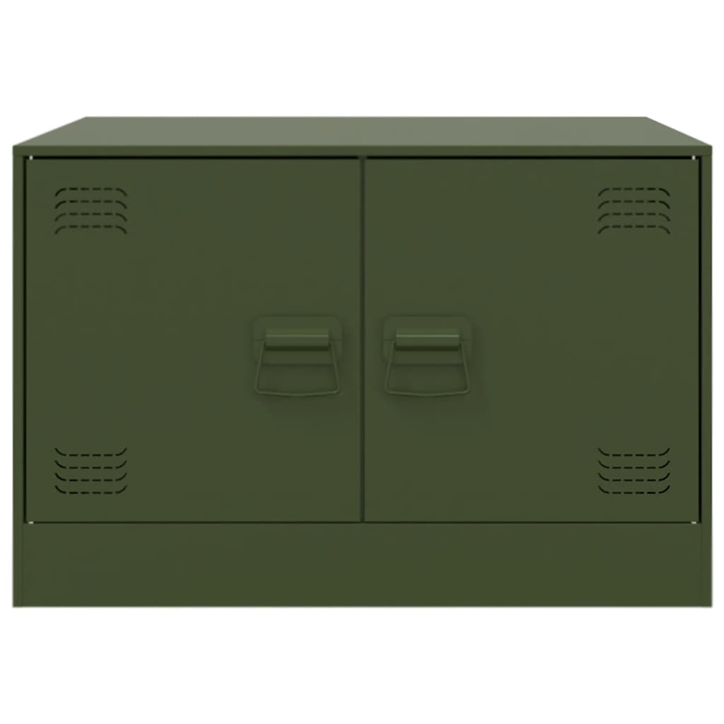 Table basse vert olive 67x50x44 cm acier - XIOS