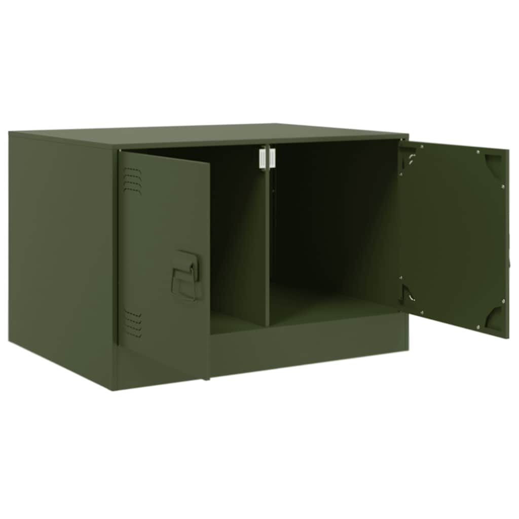 Table basse vert olive 67x50x44 cm acier - XIOS