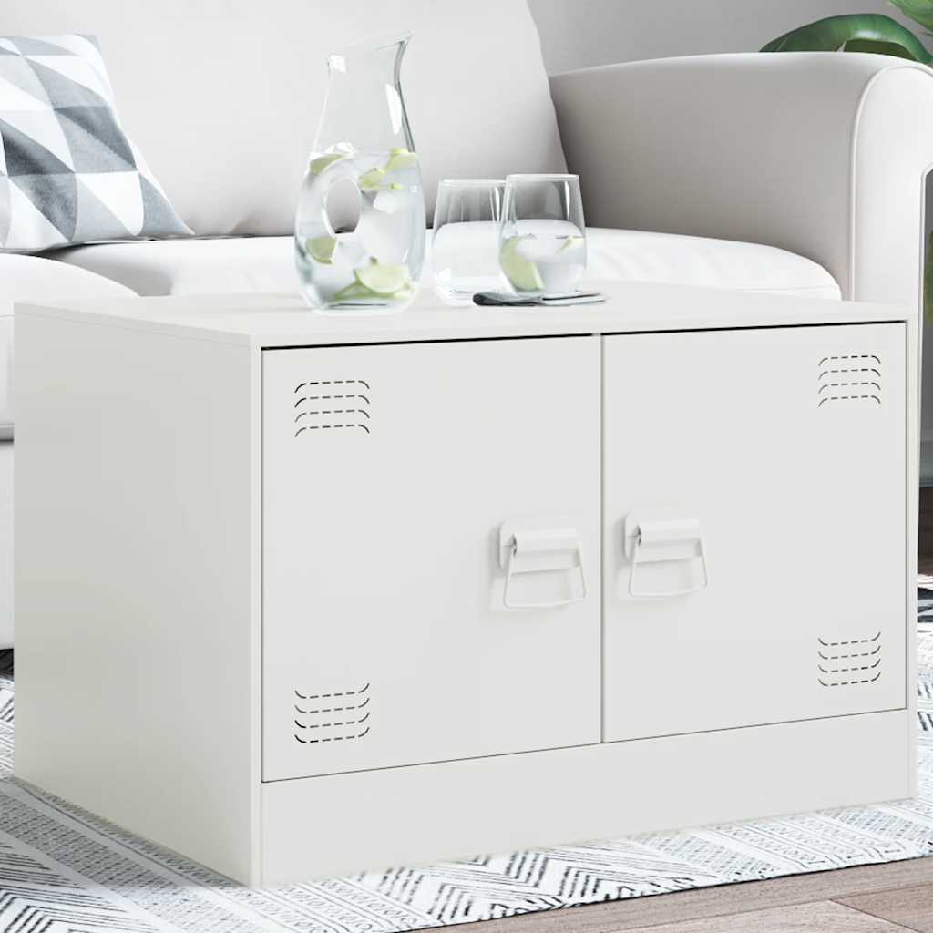 Table basse blanc 67x50x44 cm acier - XIOS