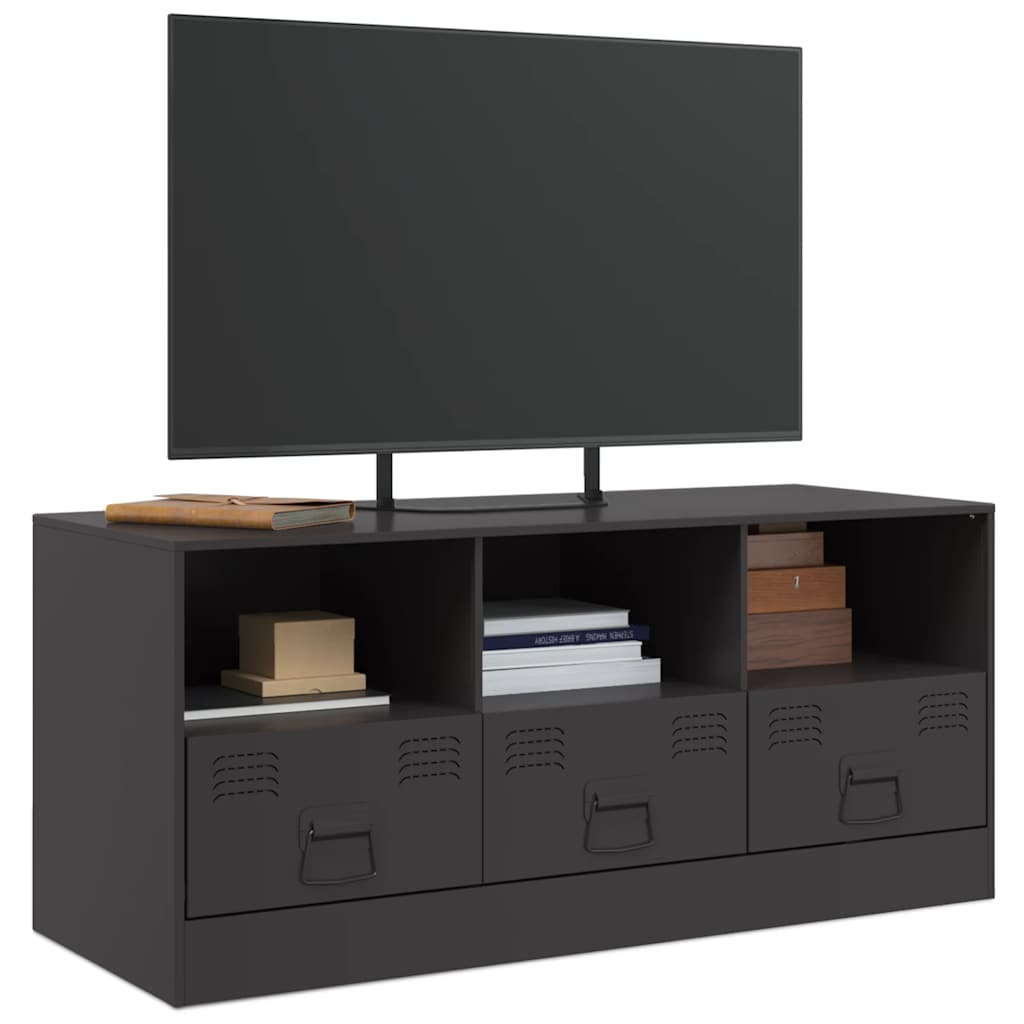 Meuble TV noir 99x39x44 cm acier - XIOS