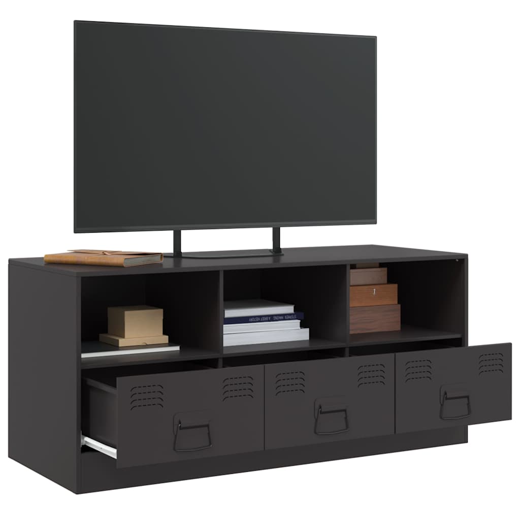 Meuble TV noir 99x39x44 cm acier - XIOS