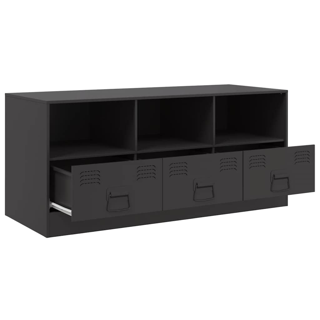 Meuble TV noir 99x39x44 cm acier - XIOS