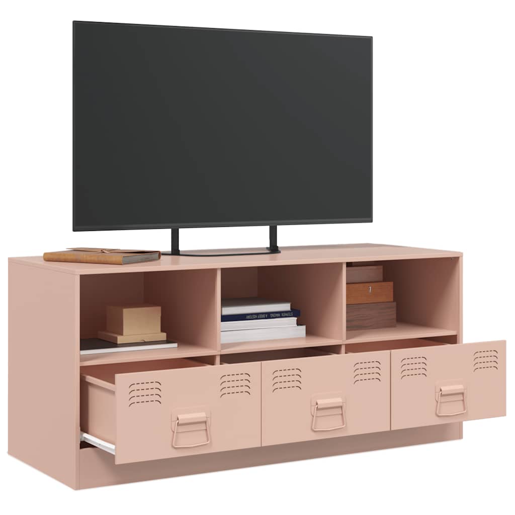 Meuble TV rose 99x39x44 cm acier - XIOS