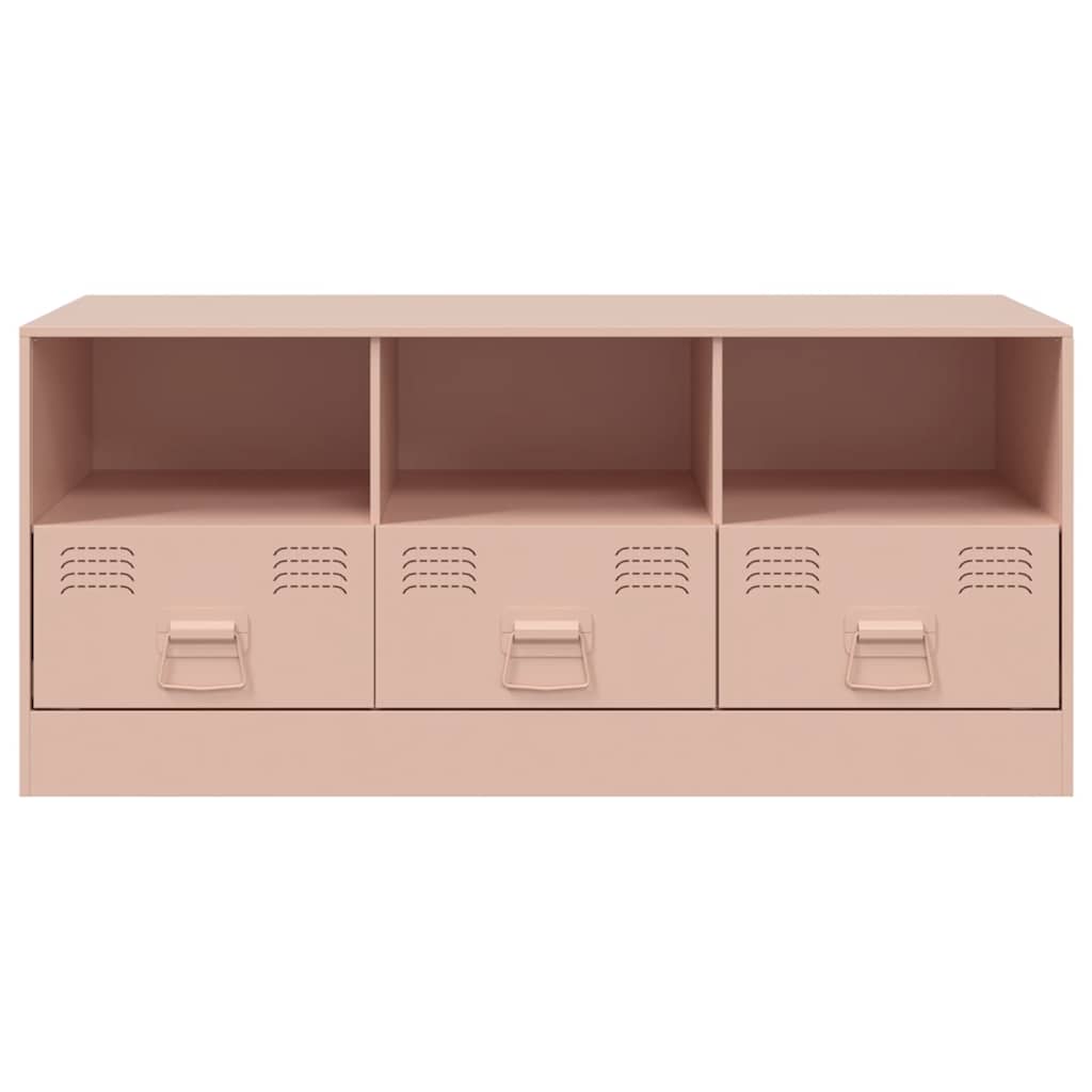 Meuble TV rose 99x39x44 cm acier - XIOS