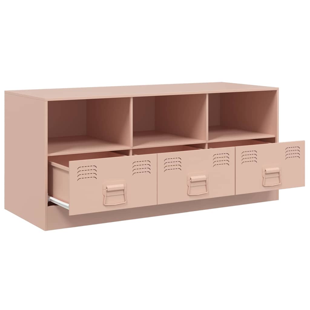 Meuble TV rose 99x39x44 cm acier - XIOS