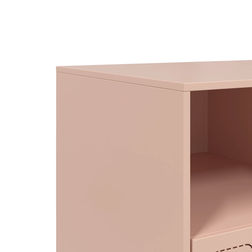 Meuble TV rose 99x39x44 cm acier - XIOS