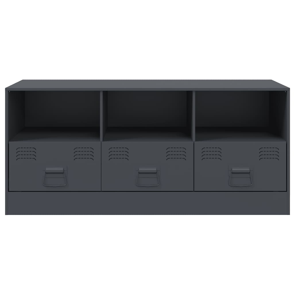 Meuble TV anthracite 99x39x44 cm acier - XIOS