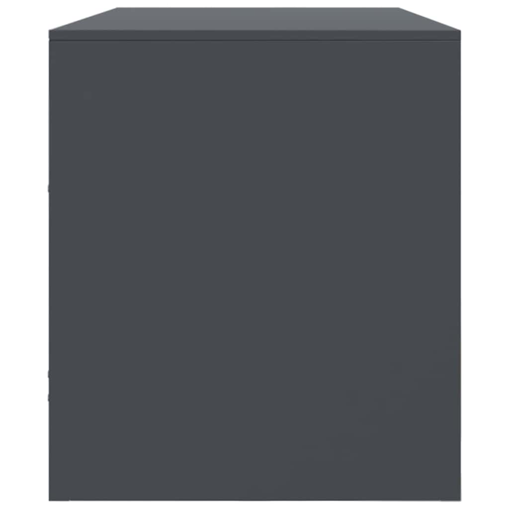 Meuble TV anthracite 99x39x44 cm acier - XIOS
