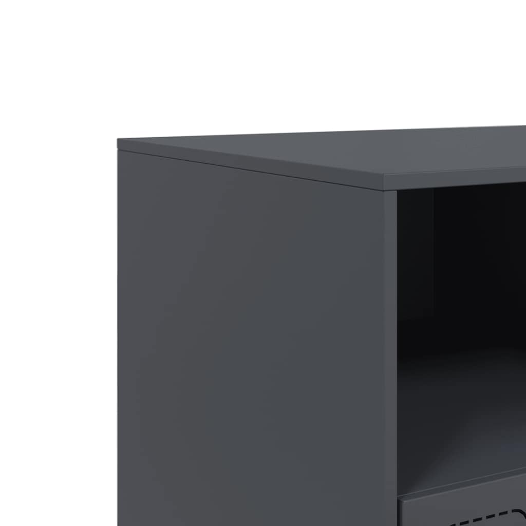 Meuble TV anthracite 99x39x44 cm acier - XIOS