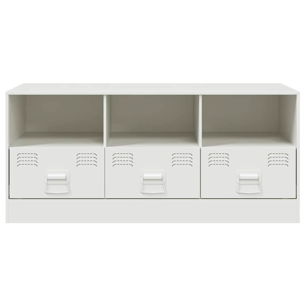 Meuble TV blanc 99x39x44 cm acier - XIOS